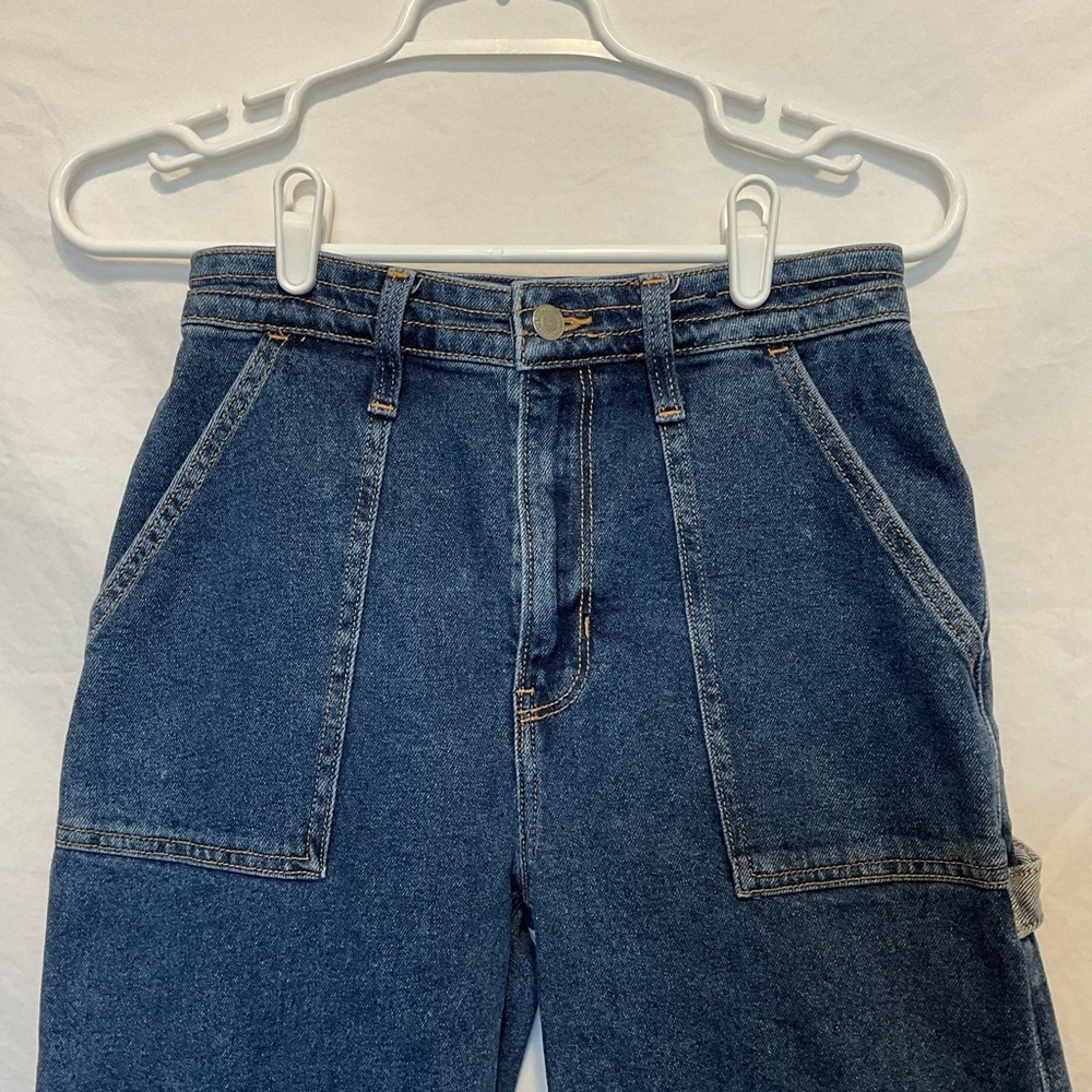 Hollister High Rise Blue Jeans Utility Style - Picture 4 of 6